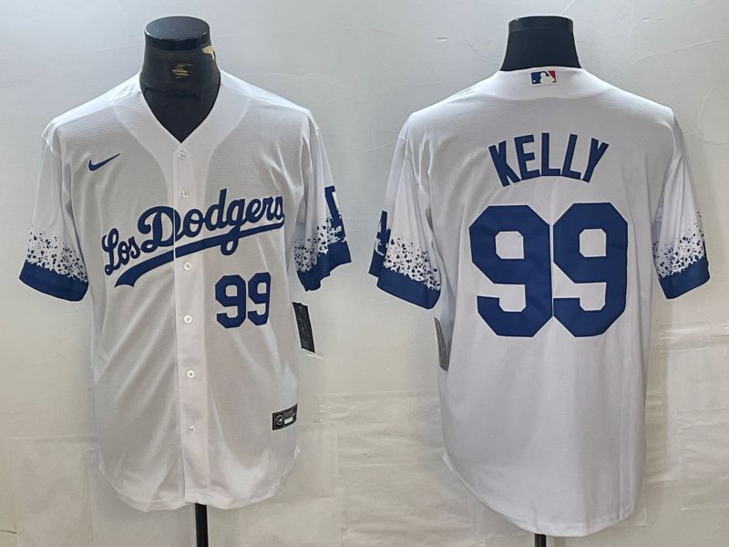 Men Los Angeles Dodgers 99 Kelly White City Edition 2024 Nike Game MLB Jersey style 4